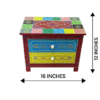 Hand-Painted Mango Wood Chest: Colorful Indian Nightstand