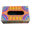 Hand Painted Floral Wood Tissue Box Cover: Cottagecore Decor