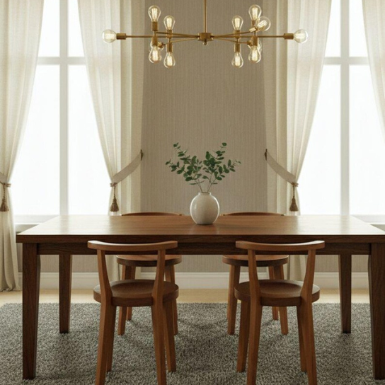 Handmade Solid Wood Accent Chair | Minimalist Round Seat