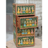3 Hand Painted Wooden Chest | Indian Miniature Art, 4-Drawer Storage,Decorative Storage
