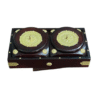 Brass Inlay Wooden Tray with Dual Serving Bowls – Antique Finish-Revolving-Dry Fruit-Handmade-Royal-Rajwada-Gift-Interior Decor