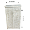 Mother of Pearl Inlay Wardrobe | White MOP Armoire | Floral Storage Cabinet | Luxury Bedroom Furniture