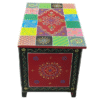 Hand-Painted Mango Wood Chest: Colorful Indian Nightstand