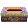 Hand Painted Floral Wood Tissue Box Cover: Cottagecore Decor
