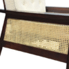 Handmade Mid-Century Cane Lounge Chair: Solid Wood Armchairs