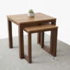 Solid Wood Nesting Tables: Modern Scandinavian Coffee Tables, Set of 3