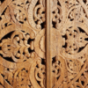 Hand-Carved Mango Wood Almirah: Floral Mandala Bohemian Cupboard