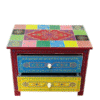 Hand-Painted Mango Wood Chest: Colorful Indian Nightstand