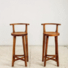 5 Handmade Solid Wood Bar Stool | Minimalist Counter Stool with Backrest
