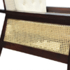 Handmade Mid-Century Cane Lounge Chair: Solid Wood Armchair