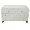 2 Handmade Bone Inlay Dresser with Brass Legs: Boho Bedroom Decor