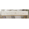 Mother of Pearl Inlay Vanity & Stool Set Handmade Floral Dressing Table