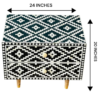 3 Handmade Bone Inlay Nightstand: Geometric Boho Bedside Table