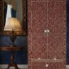 4 Handmade Blue Bone Inlay Armoire: Floral Wardrobe Cabinet