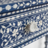 Handmade Blue Bone Inlay Console Table | Floral Hall Table, Indian Art