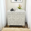 6 Bone Inlay Armoire | Handmade Floral Vine Wardrobe