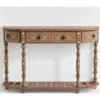 Handmade Blue Bone Inlay Console Table | Floral Hall Table, Indian Art