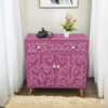 9 Bone Inlay Armoire | Handmade Floral Vine Wardrobe